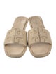 Tory Burch Leather Embroidered Accent Slippers