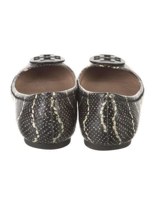 Tory Burch Embossed Leather Animal Print Ballet Flats