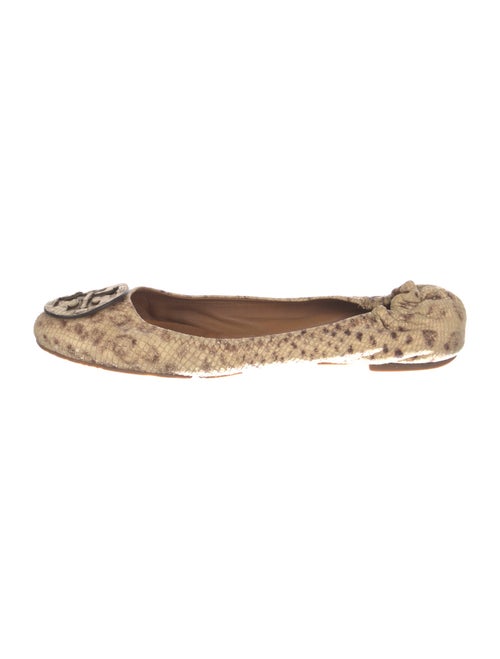 Tory Burch Embossed Leather Animal Print Flats
