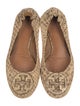 Tory Burch Embossed Leather Animal Print Flats