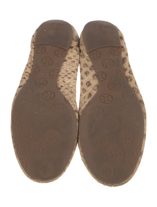 Tory Burch Embossed Leather Animal Print Flats