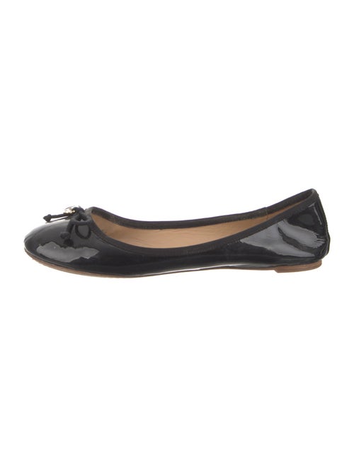 Tory Burch Patent Leather Bow Accents Ballet Flats