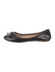 Tory Burch Patent Leather Bow Accents Ballet Flats