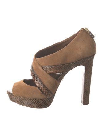 Tory Burch Suede Animal Print Pumps