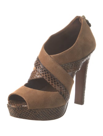 Tory Burch Suede Animal Print Pumps