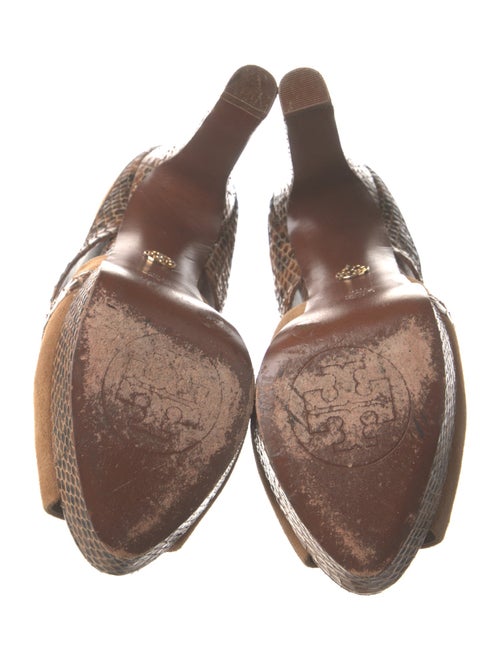 Tory Burch Suede Animal Print Pumps
