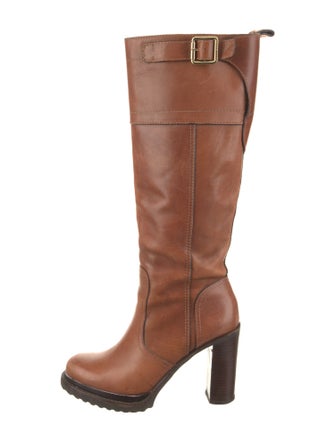 Tory Burch Leather Moto Boots
