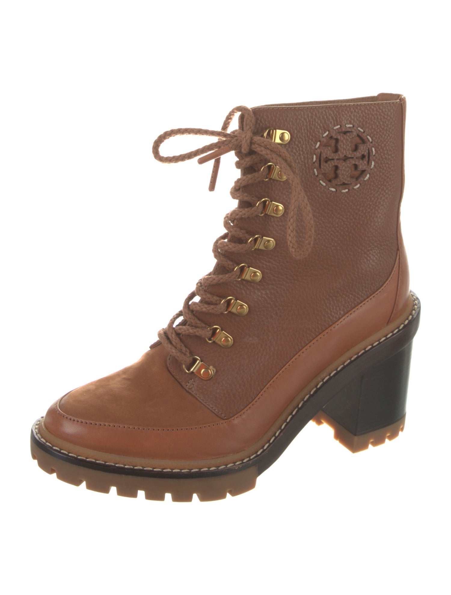 Tory Burch Leather Combat Boots