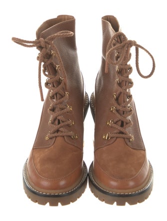 Tory Burch Leather Combat Boots