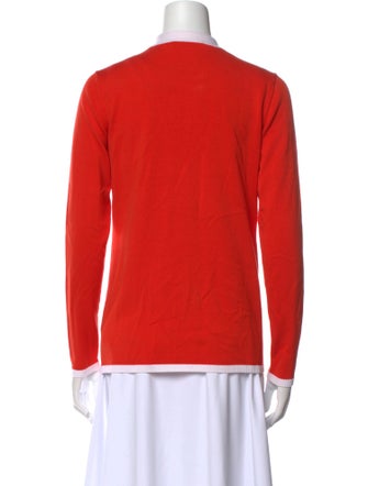 Tory Burch Printed V-Neck Sweater