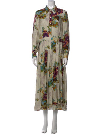 Tory Burch Floral Print Long Dress