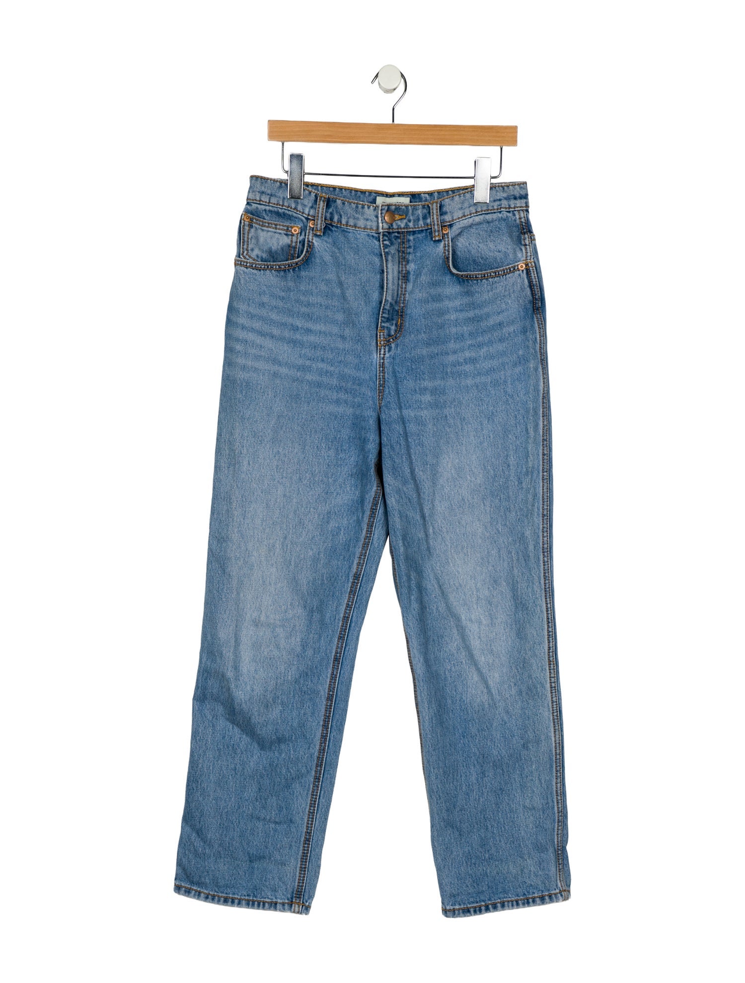 Tory Burch High-Rise Straight Leg Jeans