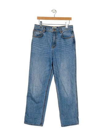 Tory Burch High-Rise Straight Leg Jeans