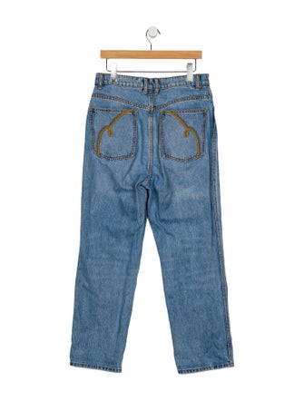 Tory Burch High-Rise Straight Leg Jeans