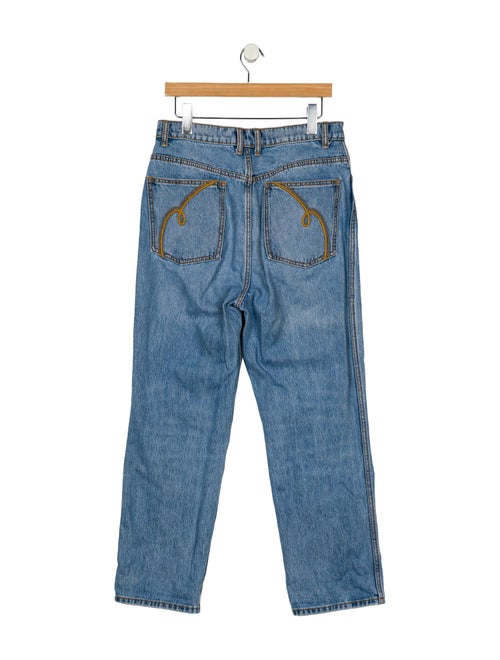 Tory Burch High-Rise Straight Leg Jeans