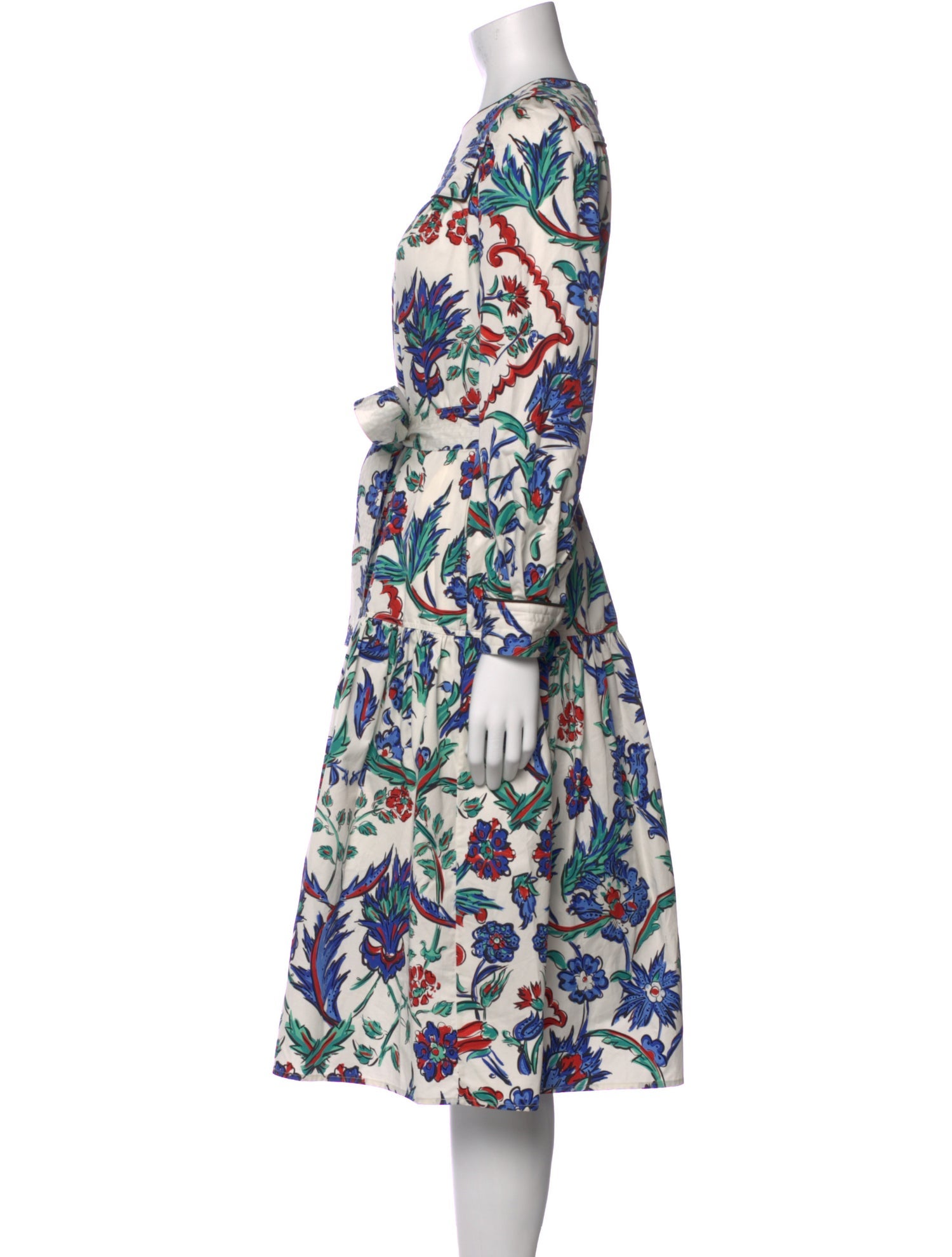 Tory Burch Floral Print Midi Length Dress