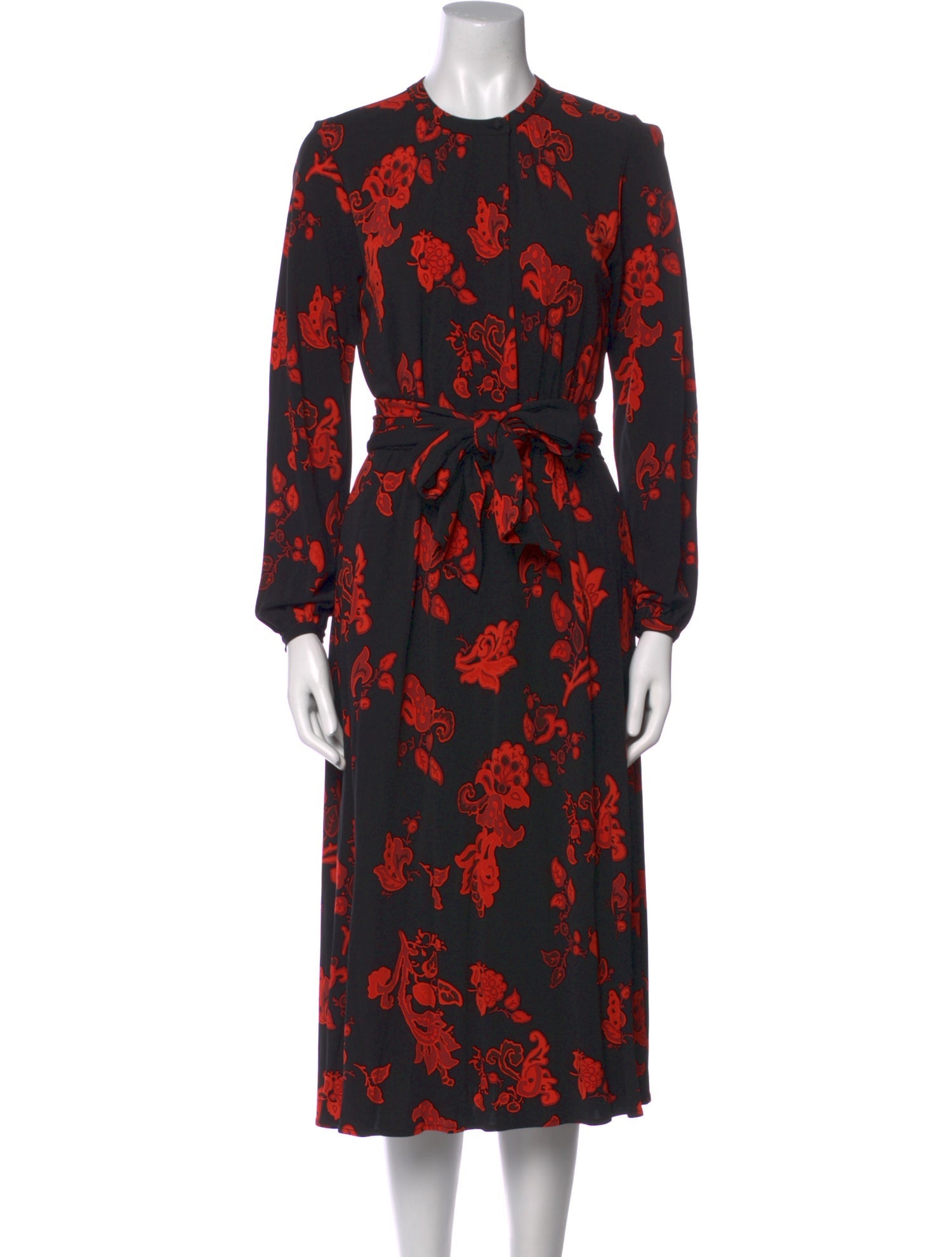Tory Burch Floral Print Midi Length Dress