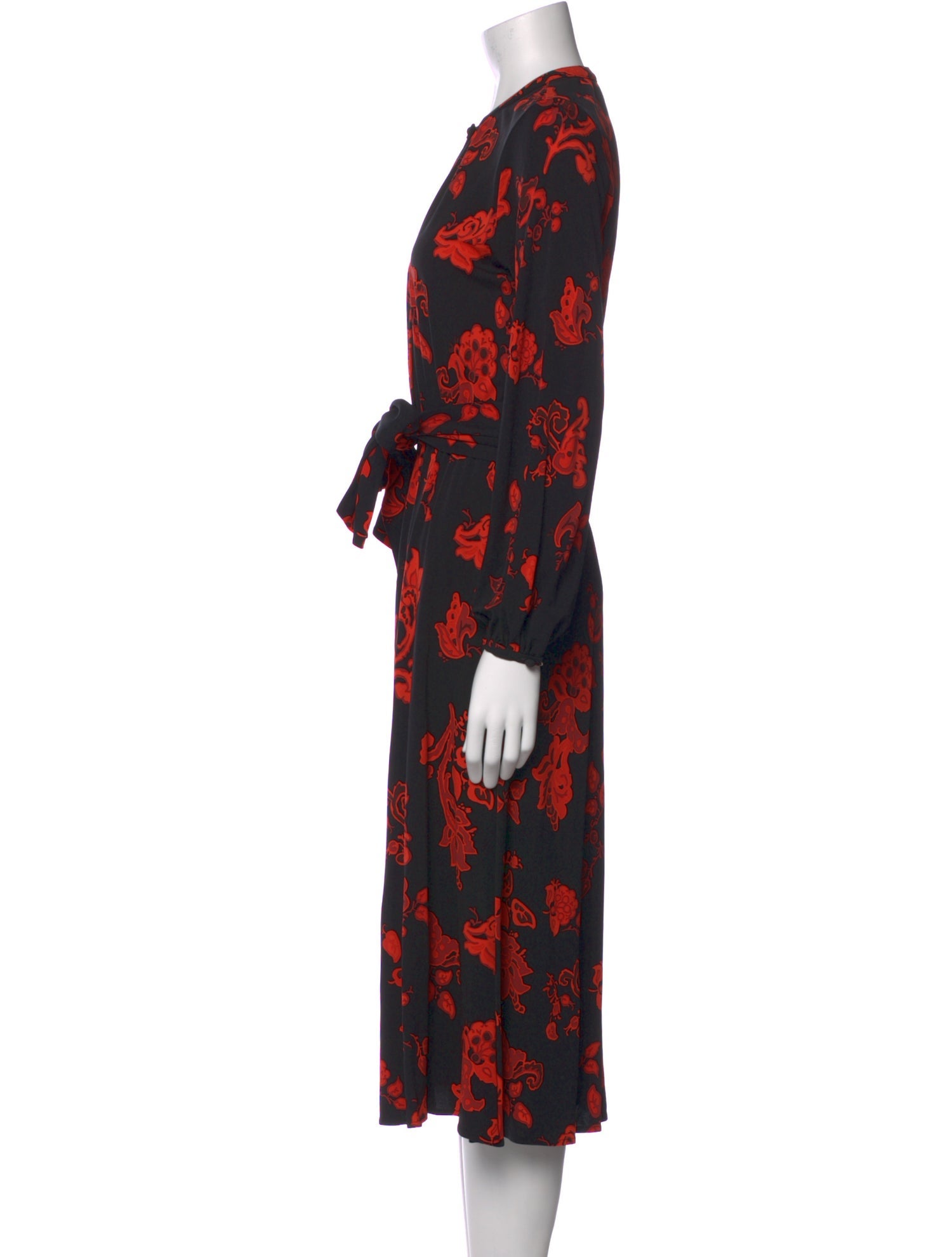 Tory Burch Floral Print Midi Length Dress