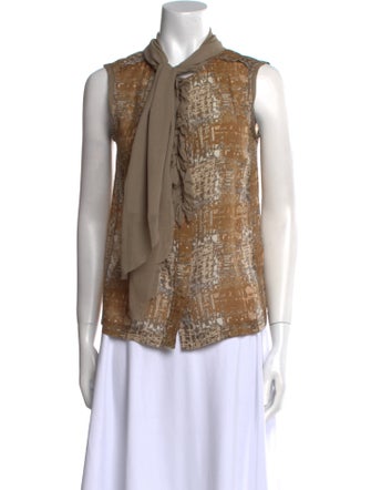 Tory Burch Wool Printed Blouse