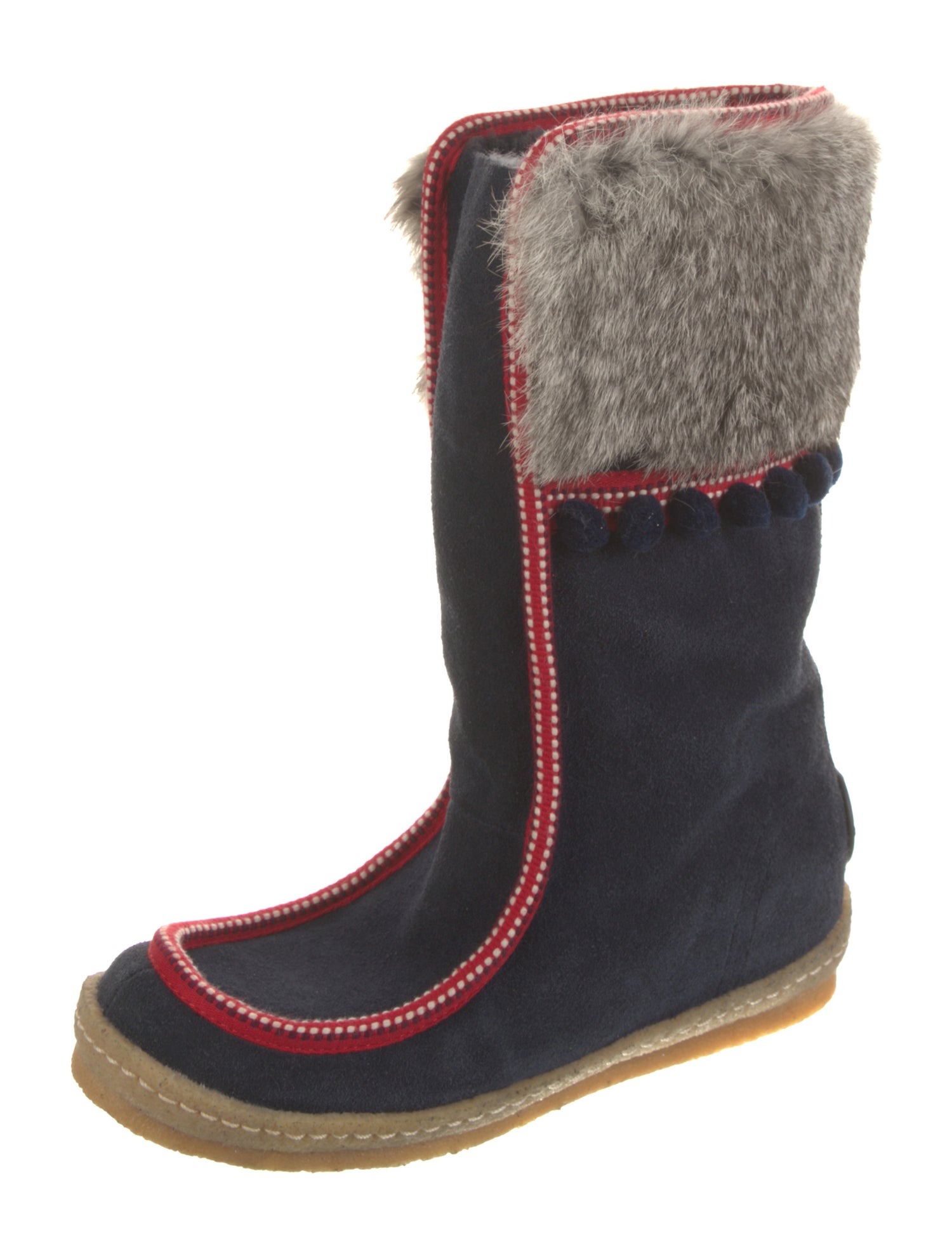 Tory Burch Suede Printed Boots