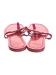 Tory Burch Signature Logo Leather T-Strap Sandals