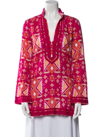 Tory Burch Printed V-Neck Tunic