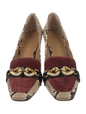 Tory Burch Snakeskin Animal Print Pumps