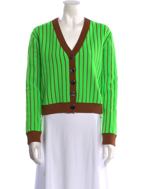 Tory Burch Striped V-Neck Sweater