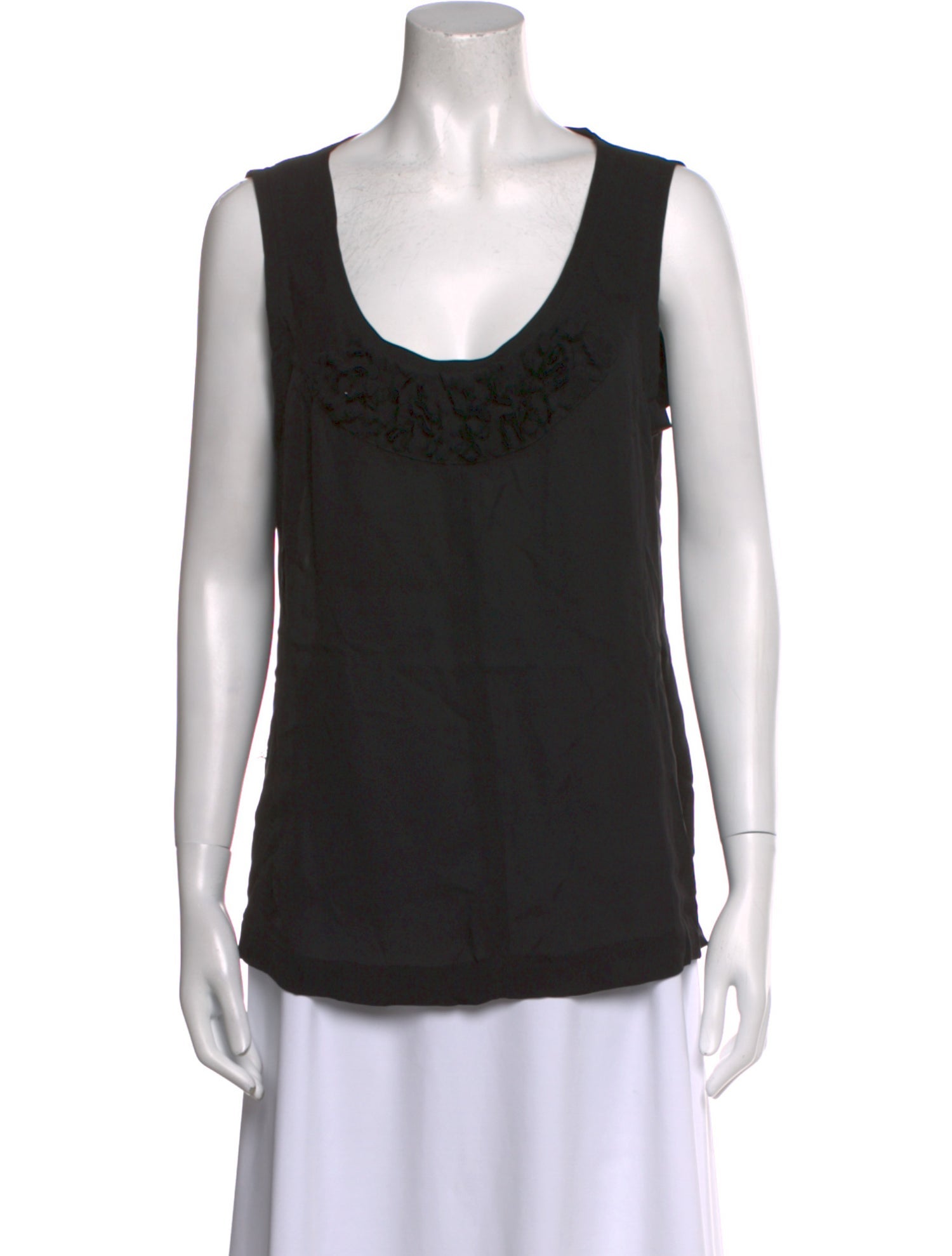 Tory Burch Silk Scoop Neck Top