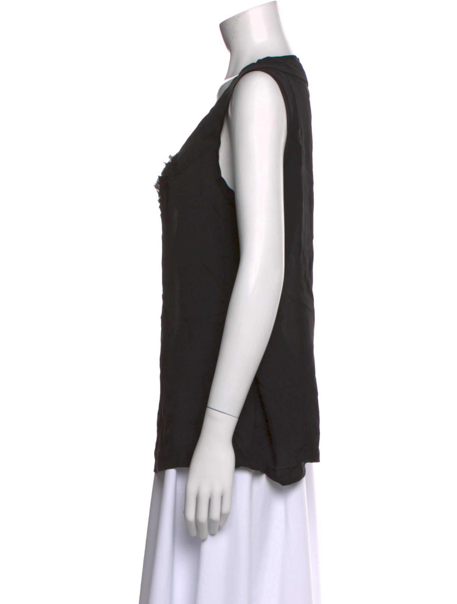 Tory Burch Silk Scoop Neck Top