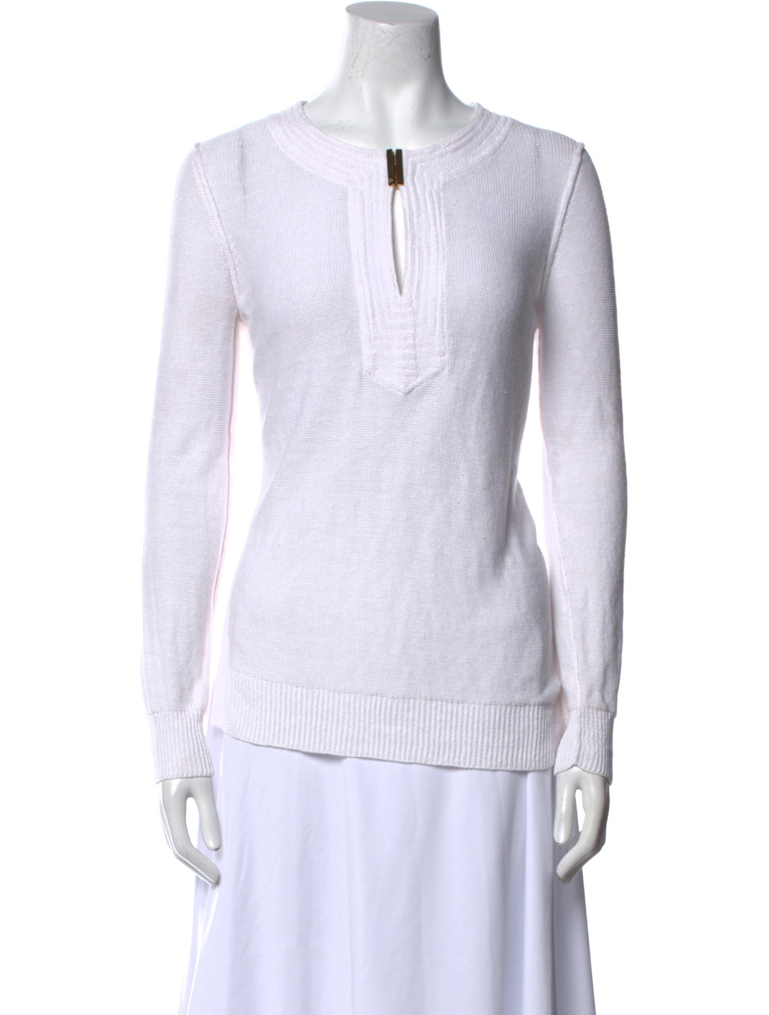 Tory Burch Linen V-Neck Top