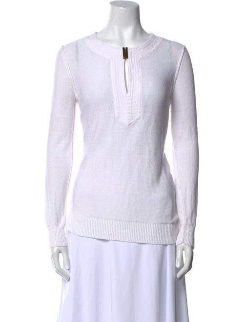 Tory Burch Linen V-Neck Top