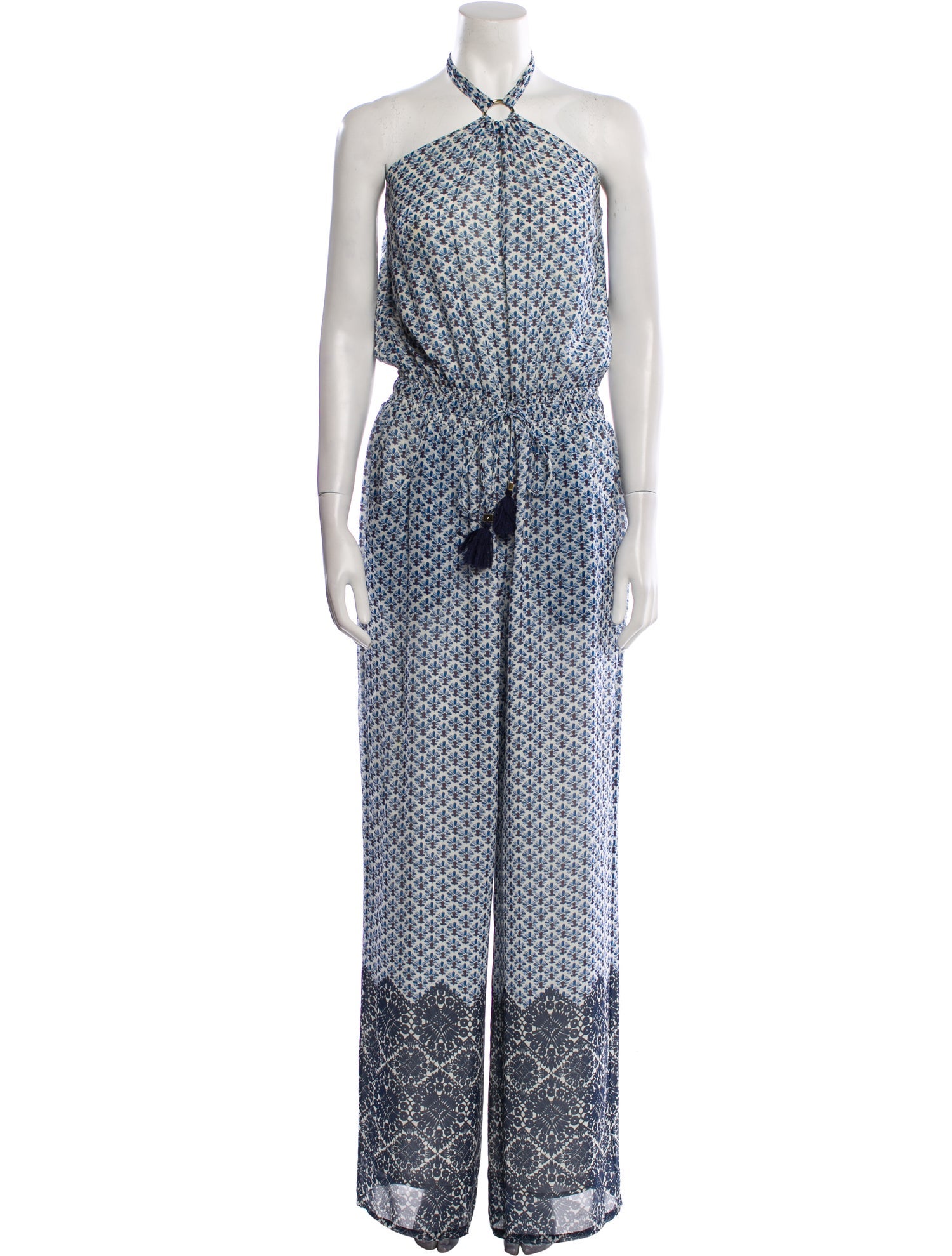 Tory Burch Silk Printed Jumpsuit