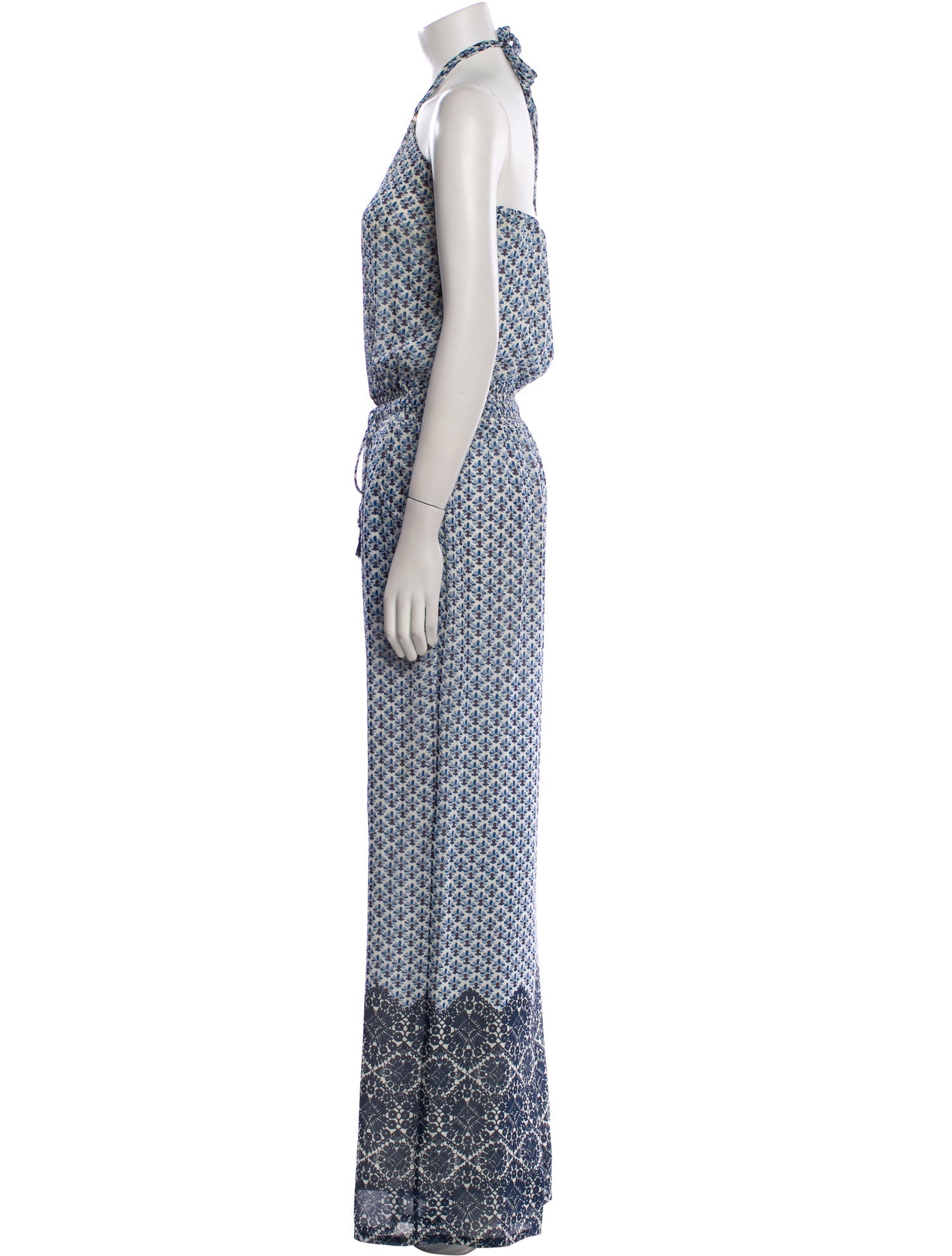 Tory Burch Silk Printed Jumpsuit