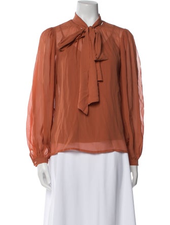 Tory Burch Silk Mock Neck Blouse
