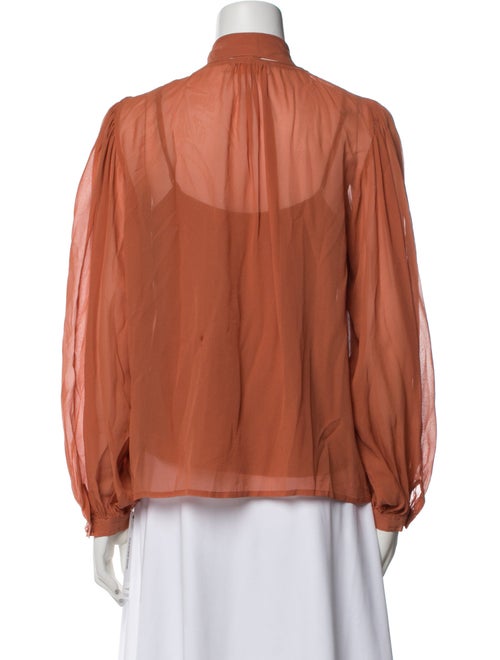 Tory Burch Silk Mock Neck Blouse