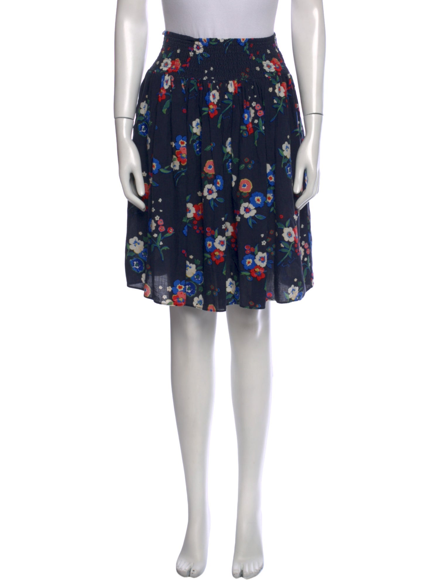 Tory Burch Floral Print Knee-Length Skirt