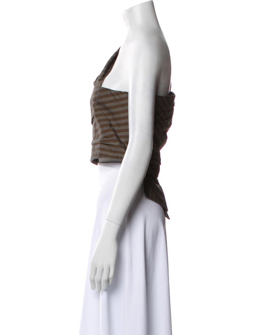 Tory Burch One-Shoulder Short Sleeve Crop Top