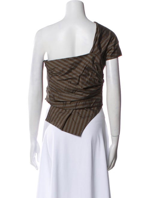 Tory Burch One-Shoulder Short Sleeve Crop Top