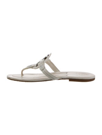 Tory Burch Leather Lasercut Accents Slides