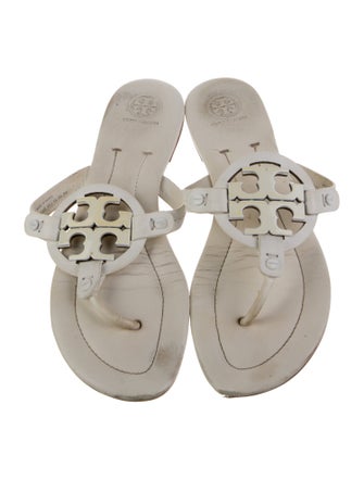 Tory Burch Leather Lasercut Accents Slides