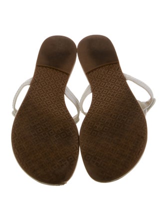 Tory Burch Leather Lasercut Accents Slides