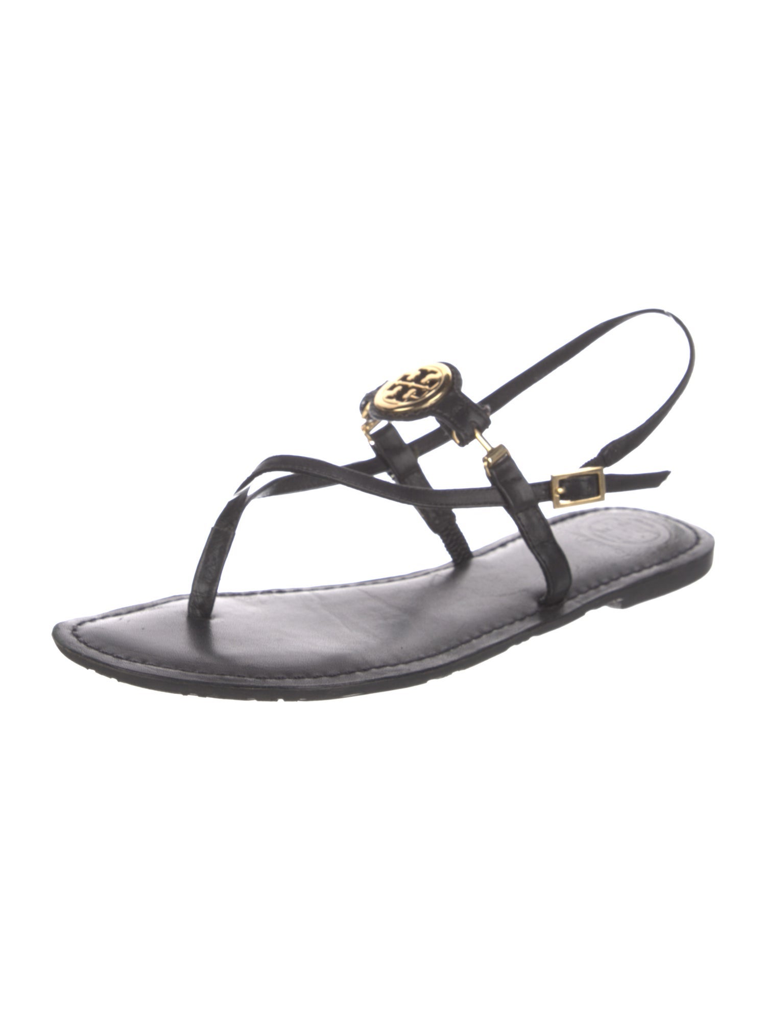 Tory Burch Leather T-Strap Sandals