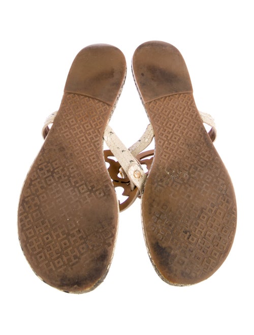 Tory Burch Leather Animal Print Slides