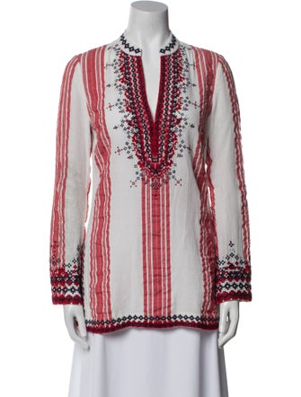 Tory Burch Printed V-Neck Tunic