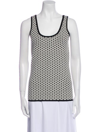 Tory Burch Printed Scoop Neck Top