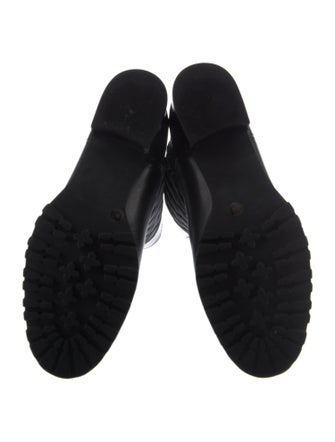 Tory Burch Leather Leather Trim Embellishment Riding Boots