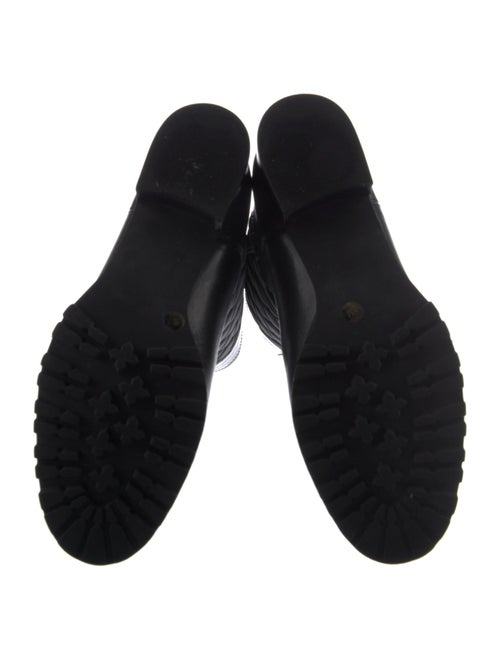 Tory Burch Leather Leather Trim Embellishment Riding Boots