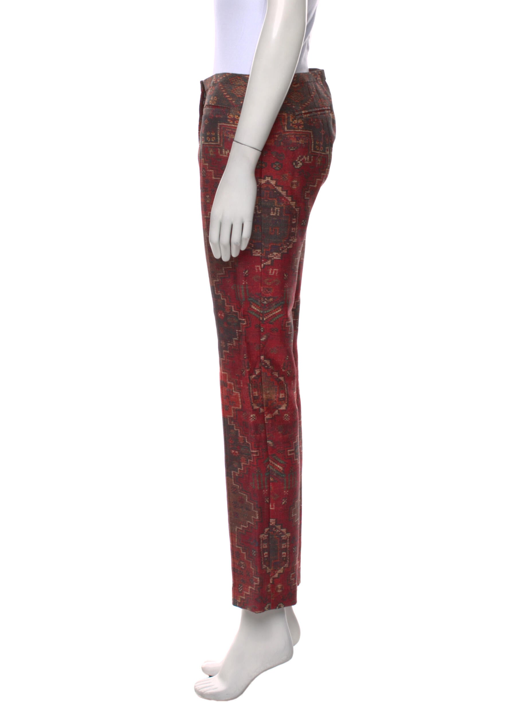 Tory Burch Printed Straight Leg Pants