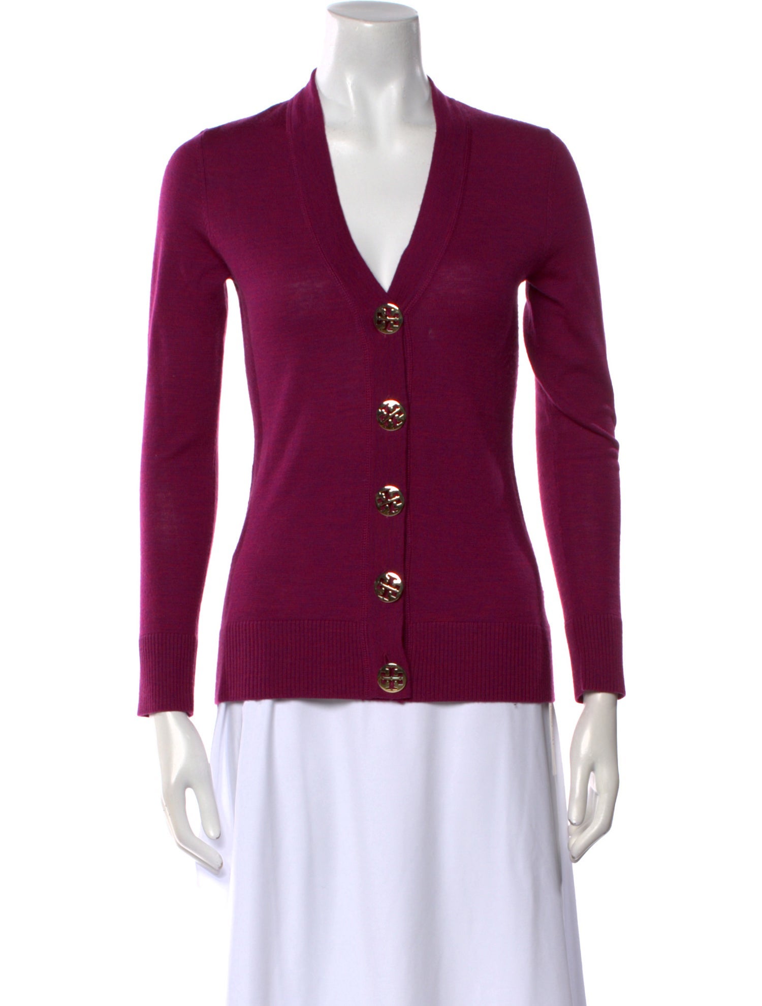 Tory Burch Merino Wool V-Neck Sweater